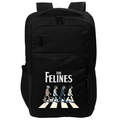 Felines Retro Cat Rock Music Gift Funny Cat Impact Tech Backpack