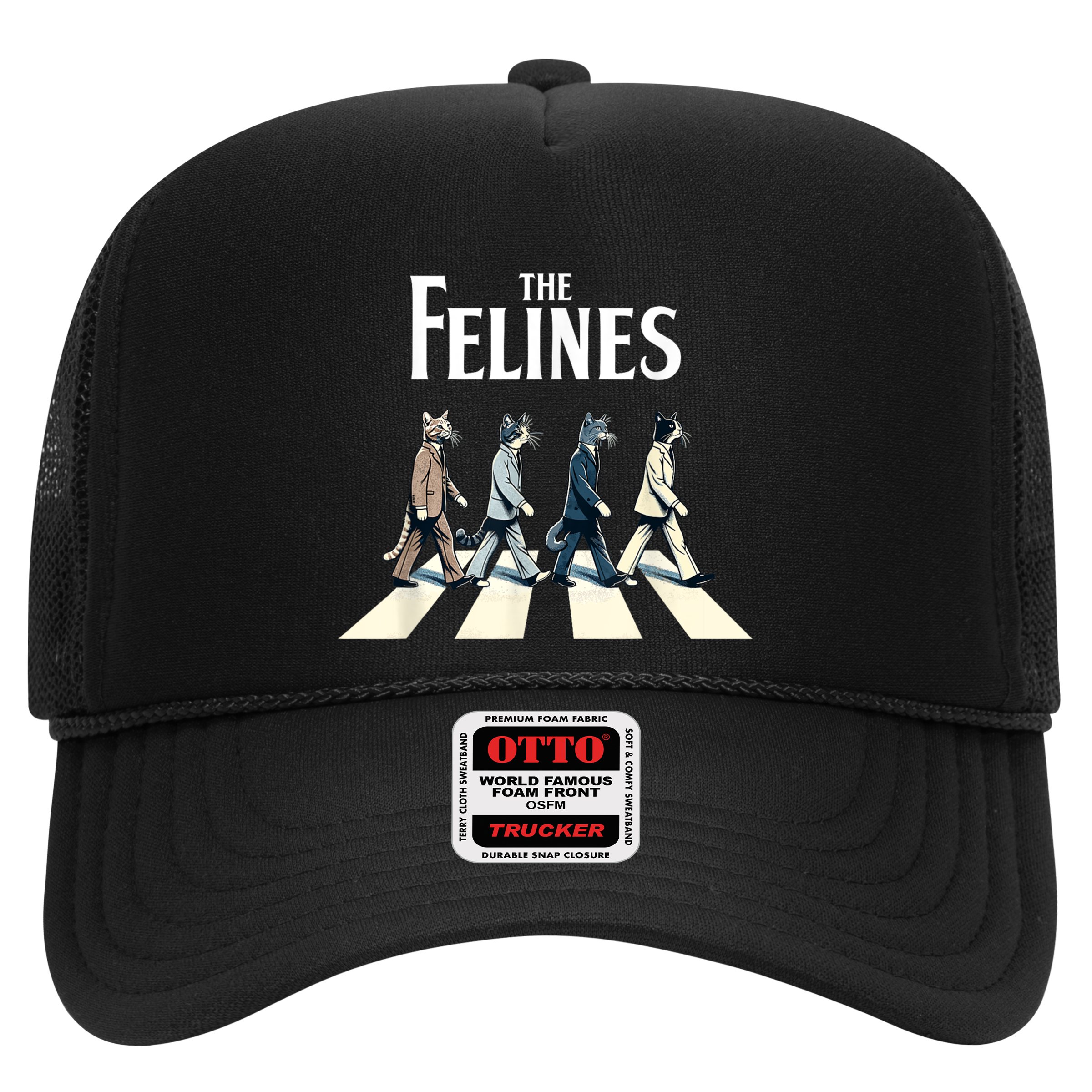 Felines Retro Cat Rock Music Gift Funny Cat Hat