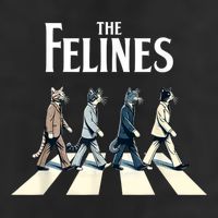Felines Retro Cat Rock Music Gift Funny Cat Hat