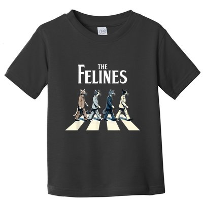 Felines Retro Cat Rock Music Gift Funny Cat Toddler T-Shirt