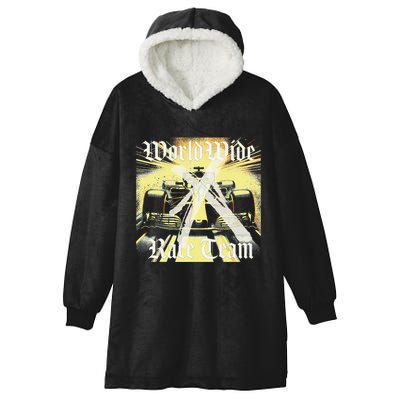 Formula Race Car Single Seat Fast Circuit Bahrain 1 Champion Hooded Wearable Blanket