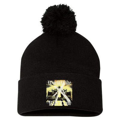 Formula Race Car Single Seat Fast Circuit Bahrain 1 Champion Pom Pom 12in Knit Beanie