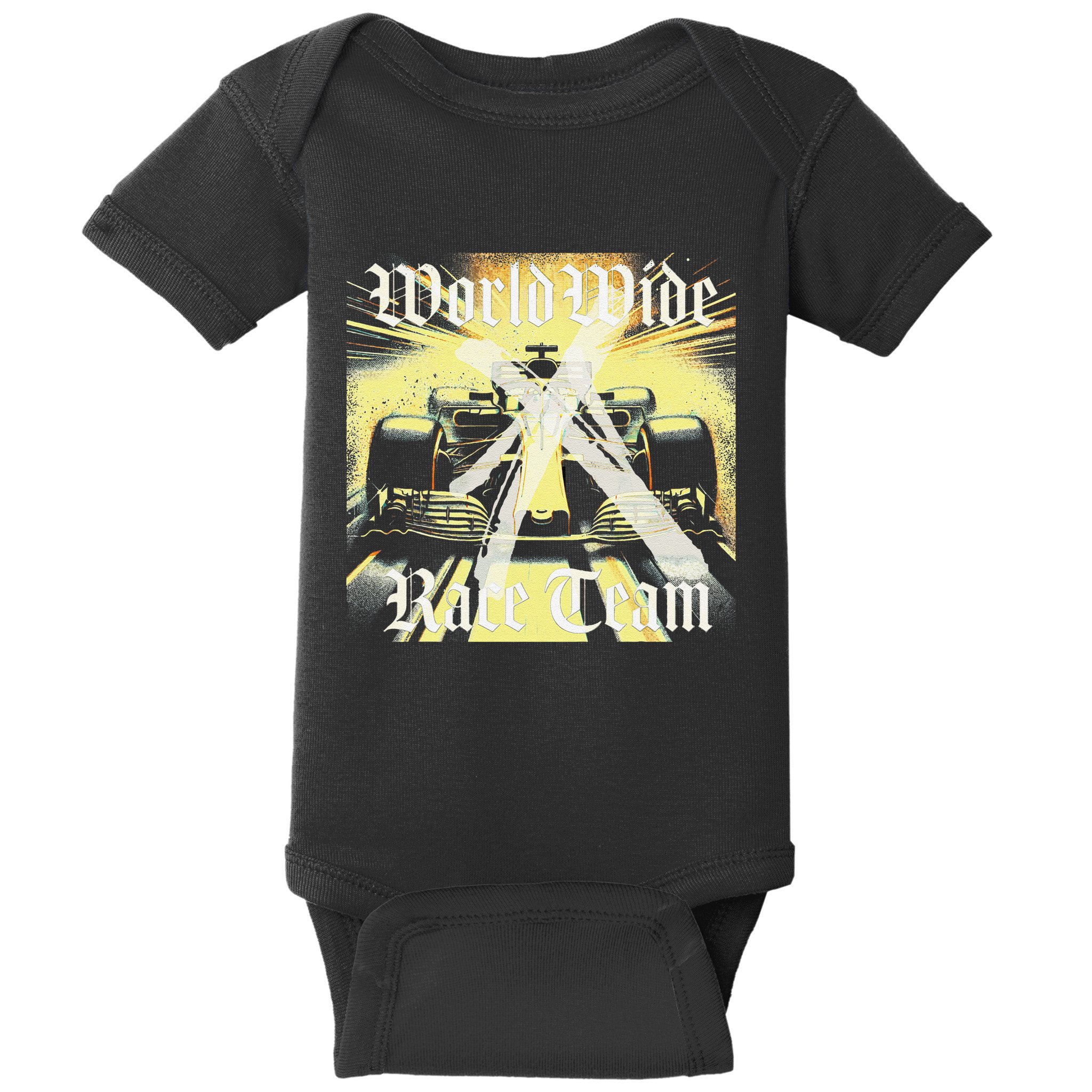 Formula Race Car Single Seat Fast Circuit Bahrain 1 Champion Baby Bodysuit