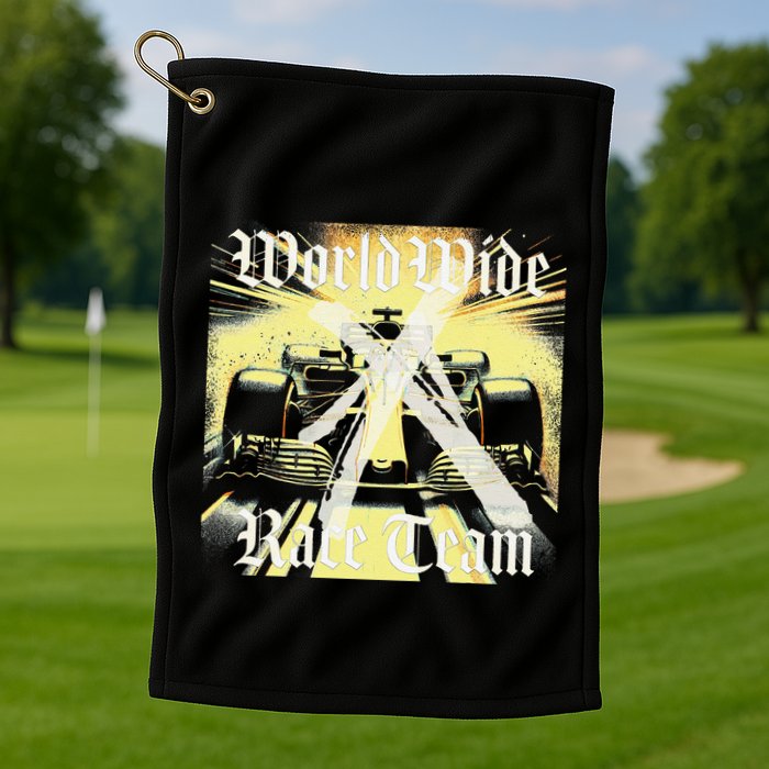 Formula Race Car Single Seat Fast Circuit Bahrain 1 Champion Golf Towel