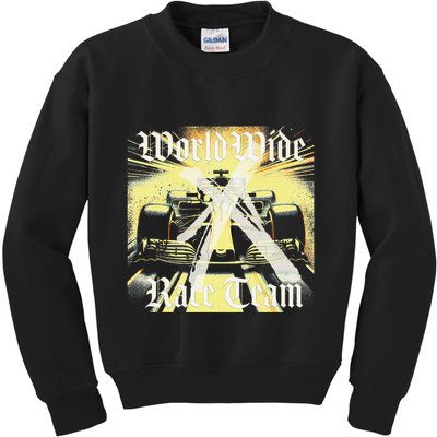 Formula Race Car Single Seat Fast Circuit Bahrain 1 Champion Kids Sweatshirt