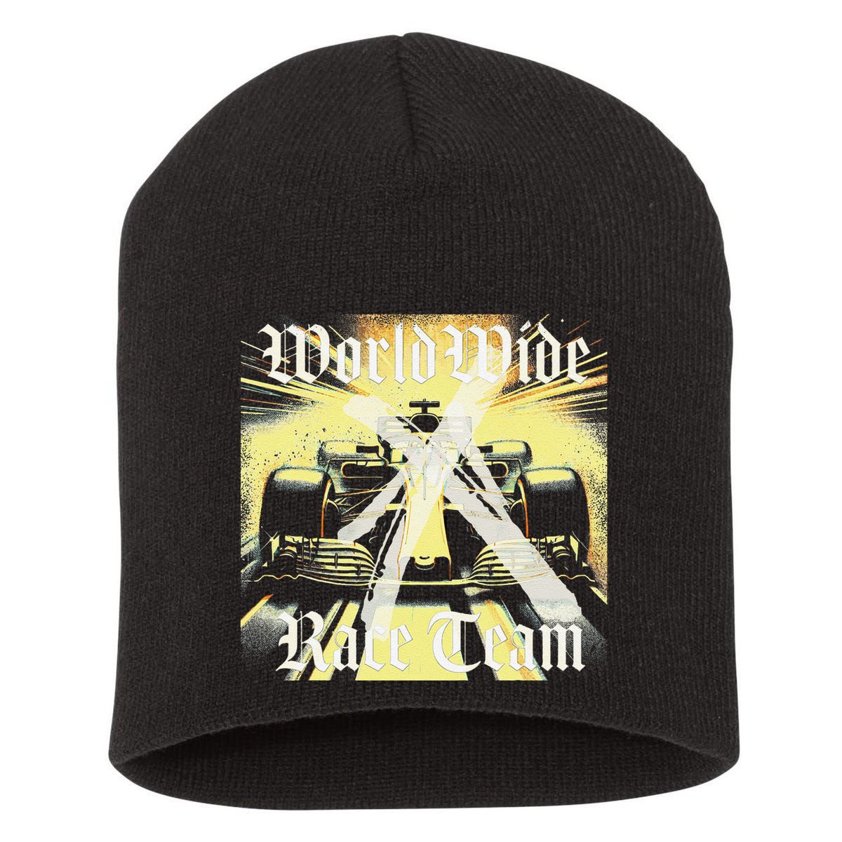 Formula Race Car Single Seat Fast Circuit Bahrain 1 Champion Short Acrylic Beanie