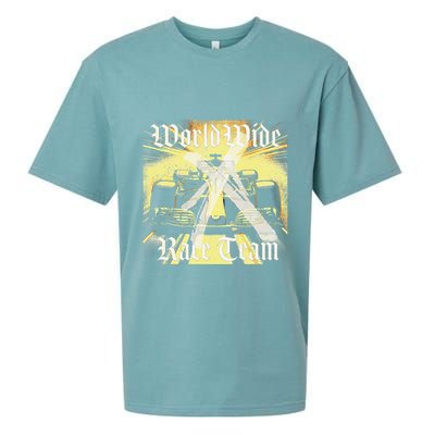 Formula Race Car Single Seat Fast Circuit Bahrain 1 Champion Sueded Cloud Jersey T-Shirt