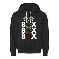 Formula Racing Car Box Box Box Radio Call To PitBox Car Race Formula Racing Garment-Dyed Fleece Hoodie