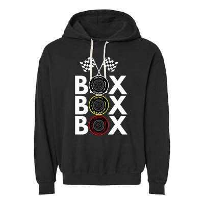 Formula Racing Car Box Box Box Radio Call To PitBox Car Race Formula Racing Garment-Dyed Fleece Hoodie