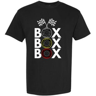 Formula Racing Car Box Box Box Radio Call To PitBox Car Race Formula Racing Garment-Dyed Heavyweight T-Shirt