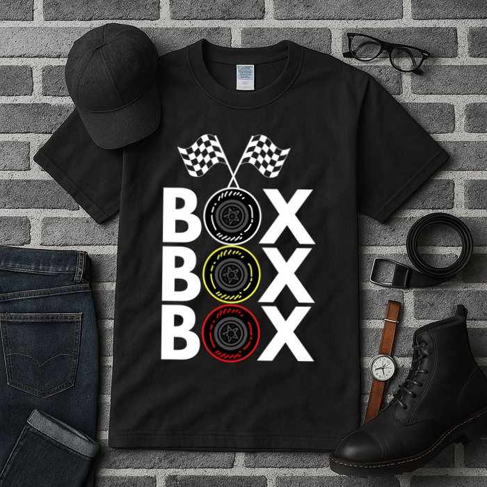 Formula Racing Car Box Box Box Radio Call To PitBox Car Race Formula Racing Tall T-Shirt
