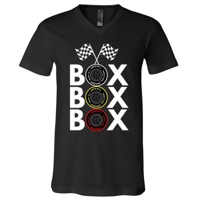 Formula Racing Car Box Box Box Radio Call To PitBox Car Race Formula Racing V-Neck T-Shirt