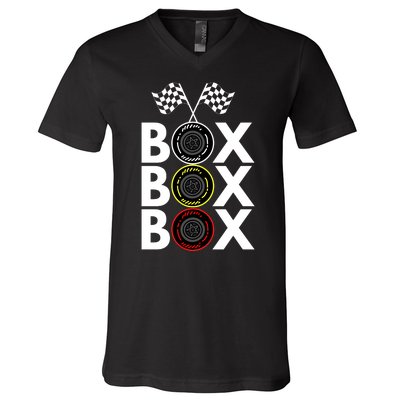 Formula Racing Car Box Box Box Radio Call To PitBox Car Race Formula Racing V-Neck T-Shirt