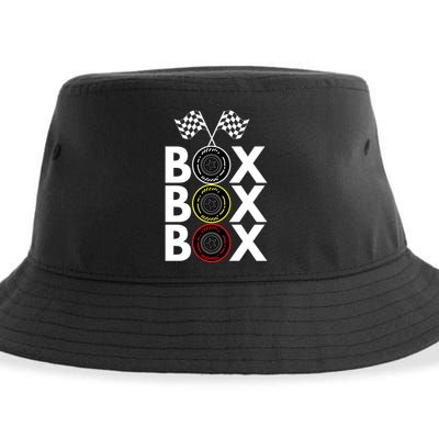 Formula Racing Car Box Box Box Radio Call To PitBox Car Race Formula Racing Sustainable Bucket Hat