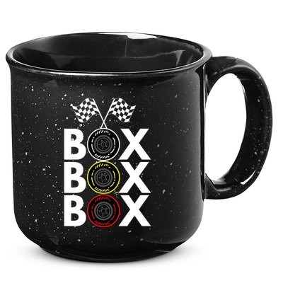 Formula Racing Car Box Box Box Radio Call To PitBox Car Race Formula Racing 15oz Campfire Ceramic Mug