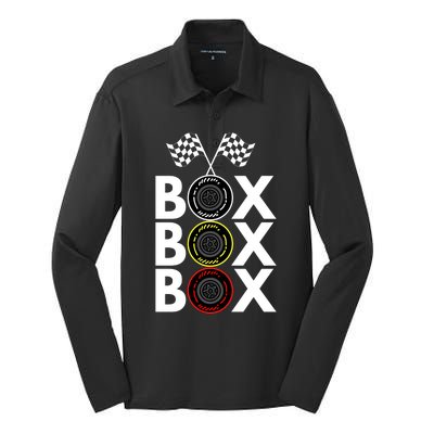 Formula Racing Car Box Box Box Radio Call To PitBox Car Race Formula Racing Silk Touch Performance Long Sleeve Polo