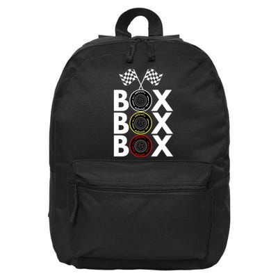 Formula Racing Car Box Box Box Radio Call To PitBox Car Race Formula Racing 16 in Basic Backpack