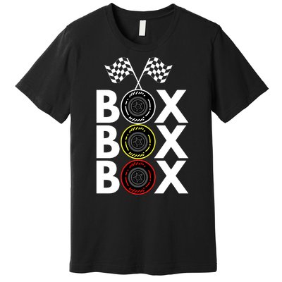 Formula Racing Car Box Box Box Radio Call To PitBox Car Race Formula Racing Premium T-Shirt