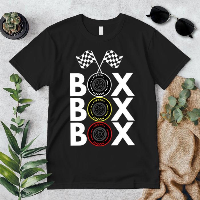 Formula Racing Car Box Box Box Radio Call To PitBox Car Race Formula Racing Premium T-Shirt