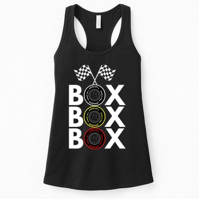 Formula Racing Car Box Box Box Radio Call To PitBox Car Race Formula Racing Womens Tank Top