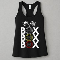 Formula Racing Car Box Box Box Radio Call To PitBox Car Race Formula Racing Womens Tank Top