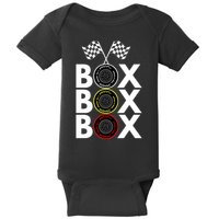 Formula Racing Car Box Box Box Radio Call To PitBox Car Race Formula Racing Baby Bodysuit