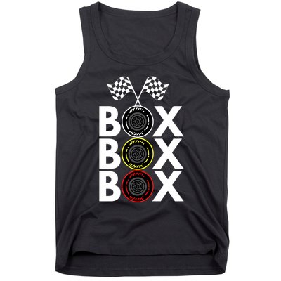 Formula Racing Car Box Box Box Radio Call To PitBox Car Race Formula Racing Tank Top