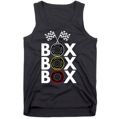 Formula Racing Car Box Box Box Radio Call To PitBox Car Race Formula Racing Tank Top