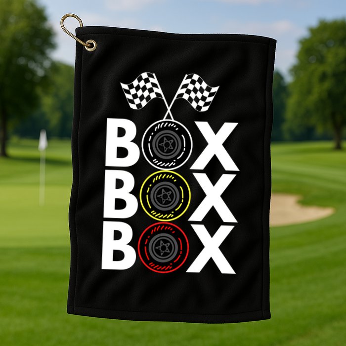 Formula Racing Car Box Box Box Radio Call To PitBox Car Race Formula Racing Golf Towel