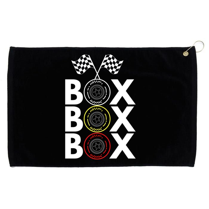 Formula Racing Car Box Box Box Radio Call To PitBox Car Race Formula Racing Grommeted Golf Towel