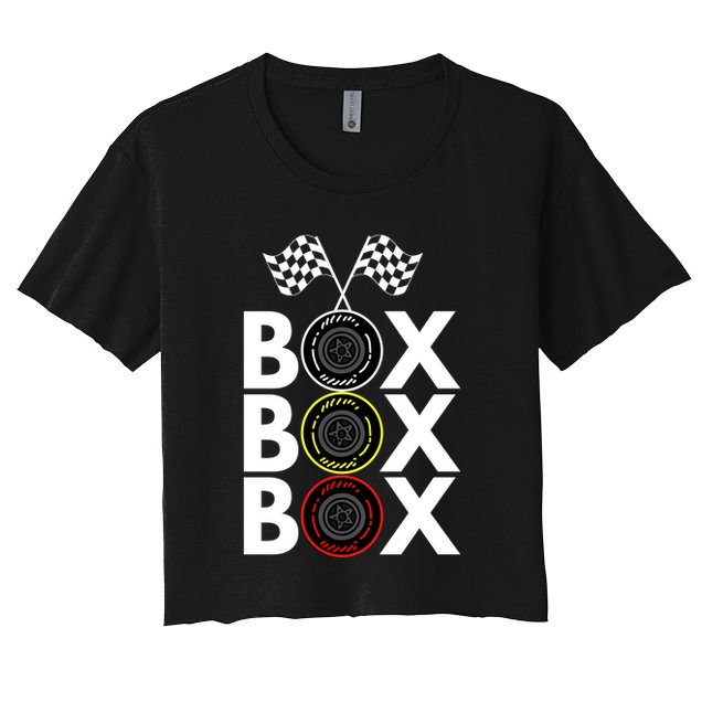 Formula Racing Car Box Box Box Radio Call To PitBox Car Race Formula Racing Crop Top