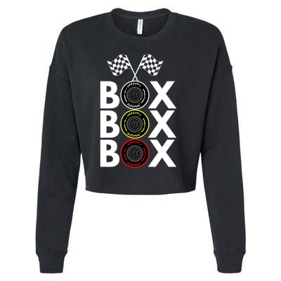 Formula Racing Car Box Box Box Radio Call To PitBox Car Race Formula Racing Cropped Pullover Crew