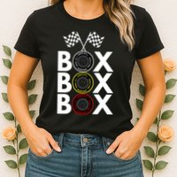 Formula Racing Car Box Box Box Radio Call To PitBox Car Race Formula Racing Womens T-Shirt