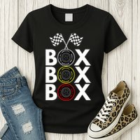 Formula Racing Car Box Box Box Radio Call To PitBox Car Race Formula Racing Womens T-Shirt