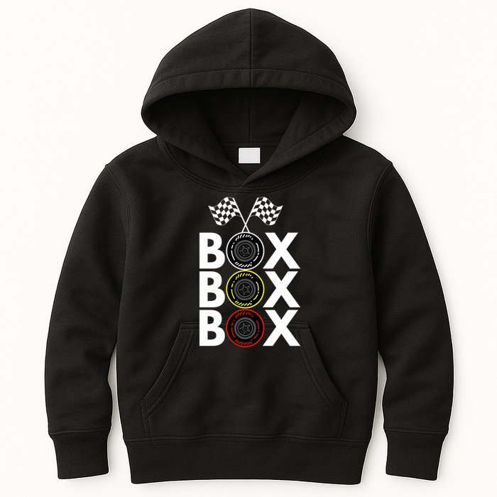 Formula Racing Car Box Box Box Radio Call To PitBox Car Race Formula Racing Kids Hoodie