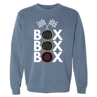 Formula Racing Car Box Box Box Radio Call To PitBox Car Race Formula Racing Garment-Dyed Sweatshirt