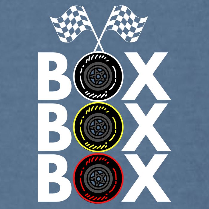 Formula Racing Car Box Box Box Radio Call To PitBox Car Race Formula Racing Garment-Dyed Sweatshirt