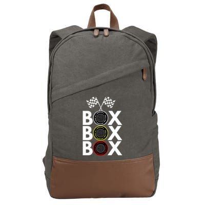 Formula Racing Car Box Box Box Radio Call To PitBox Car Race Formula Racing Cotton Canvas Backpack