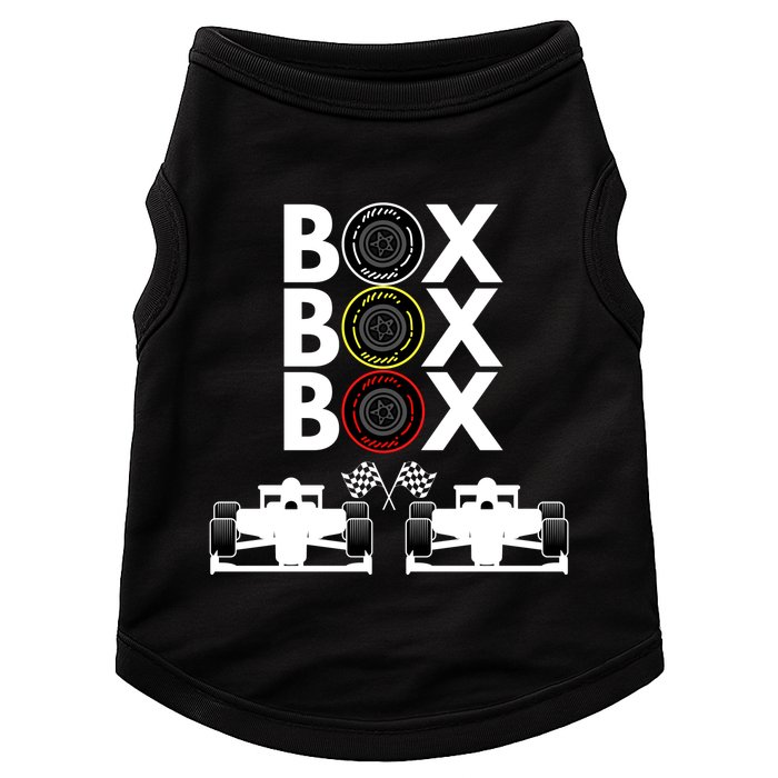 Formula Racing Car Box Box Box Formula Racing Radio Call To PitBox Car Race Doggie Tank