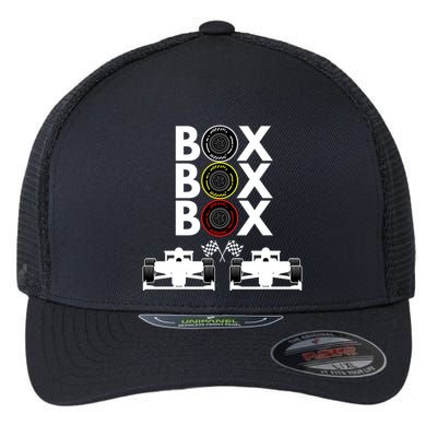 Formula Racing Car Box Box Box Formula Racing Radio Call To PitBox Car Race Flexfit Unipanel Trucker Cap