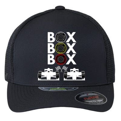 Formula Racing Car Box Box Box Formula Racing Radio Call To PitBox Car Race Flexfit Unipanel Trucker Cap