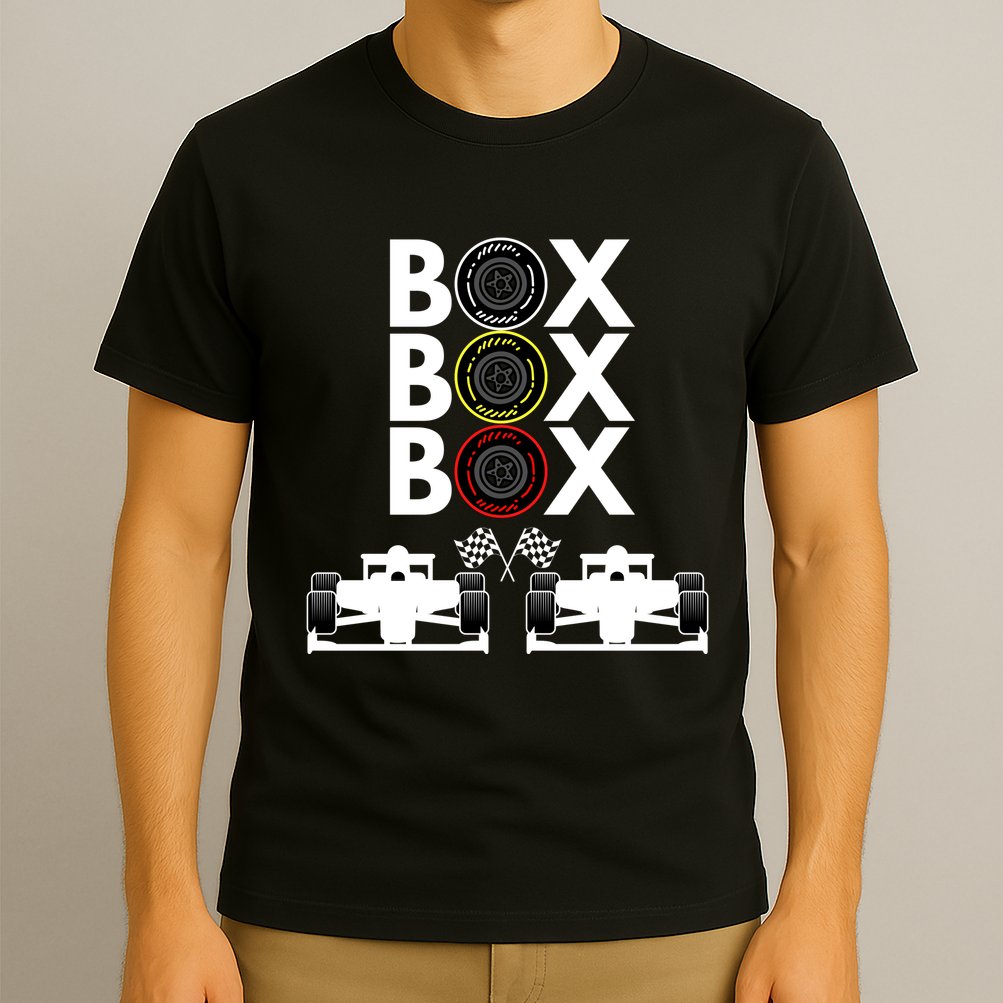 Formula Racing Car Box Box Box Formula Racing Radio Call To PitBox Car Race T-Shirt