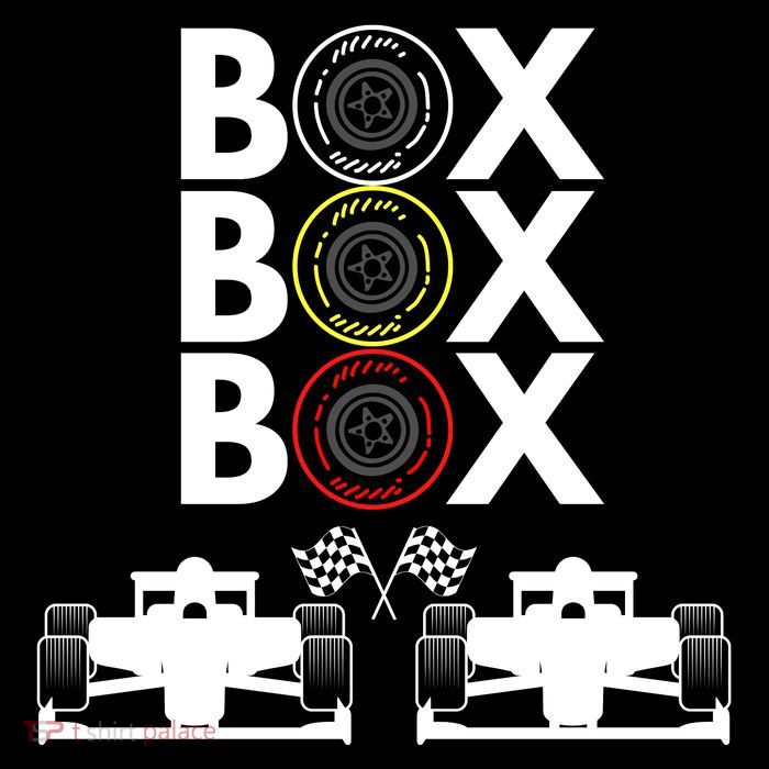 Formula Racing Car Box Box Box Formula Racing Radio Call To PitBox Car Race Tall T-Shirt