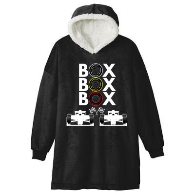 Formula Racing Car Box Box Box Formula Racing Radio Call To PitBox Car Race Hooded Wearable Blanket
