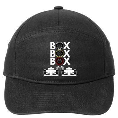 Formula Racing Car Box Box Box Formula Racing Radio Call To PitBox Car Race 7-Panel Snapback Hat