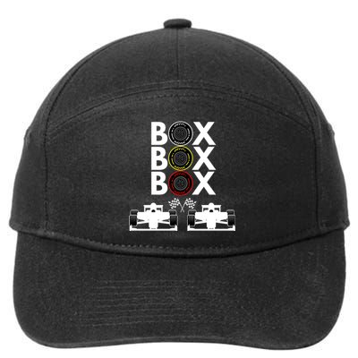 Formula Racing Car Box Box Box Formula Racing Radio Call To PitBox Car Race 7-Panel Snapback Hat