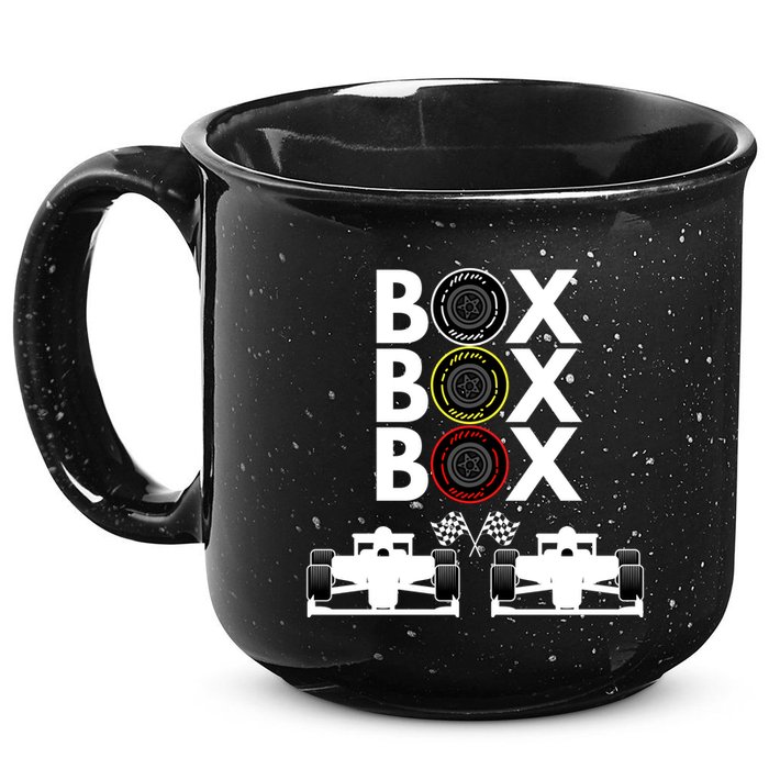 Formula Racing Car Box Box Box Formula Racing Radio Call To PitBox Car Race 15oz Campfire Ceramic Mug