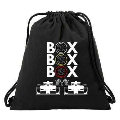 Formula Racing Car Box Box Box Formula Racing Radio Call To PitBox Car Race Drawstring Bag