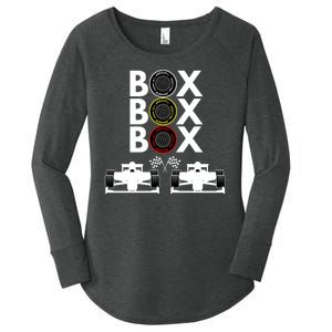 Formula Racing Car Box Box Box Formula Racing Radio Call To PitBox Car Race Women's Perfect Tri Tunic Long Sleeve Shirt