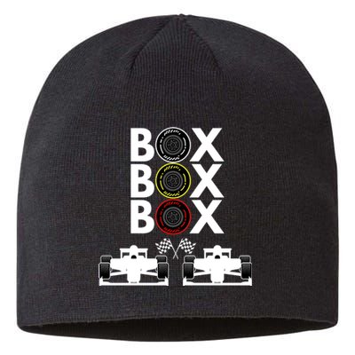 Formula Racing Car Box Box Box Formula Racing Radio Call To PitBox Car Race Sustainable Beanie